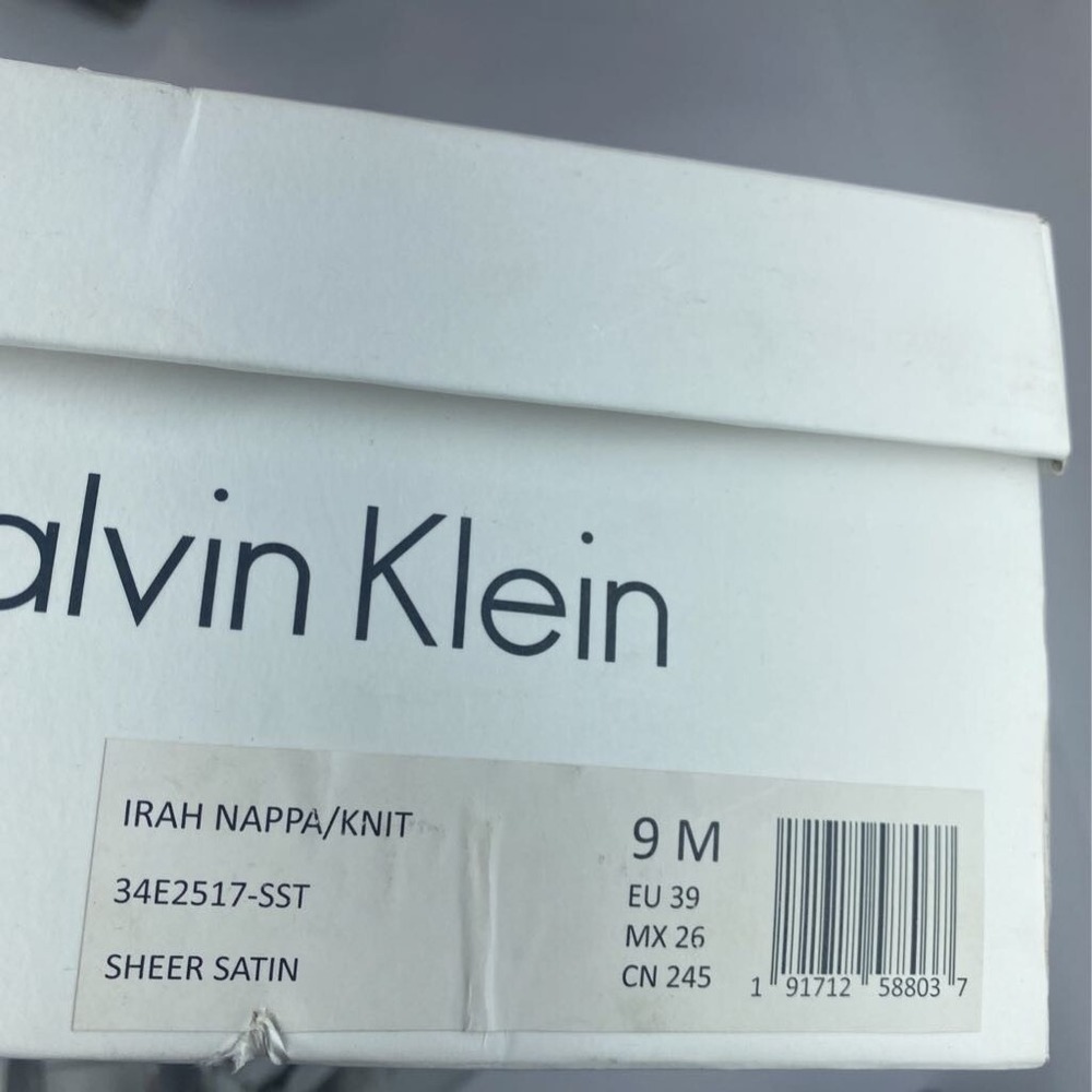 Calvin Klein Womens Irah Comfort Sneaker Dusty Pink Hook & Loop Sheer Satin 9 M - Picture 7 of 12